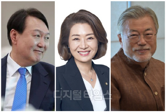 (왼쪽부터) 윤석열 대통령, 양이원영 더불어민주당 의원, 문재인 전 대통령. <디지털타임스 DB, 대통령실·민주당 제공>